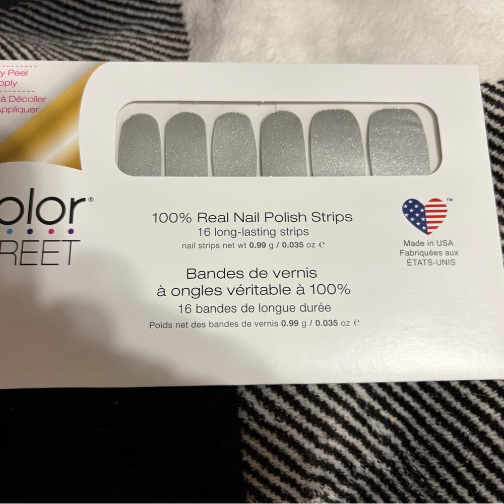 Color Street Shimmering Silver Nail Strips SILVER LUST